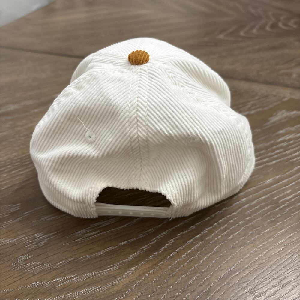 Mad Engine Corduroy Baseball Cap Gold and White Brooklyn NYC Hat - Picture 2 of 6